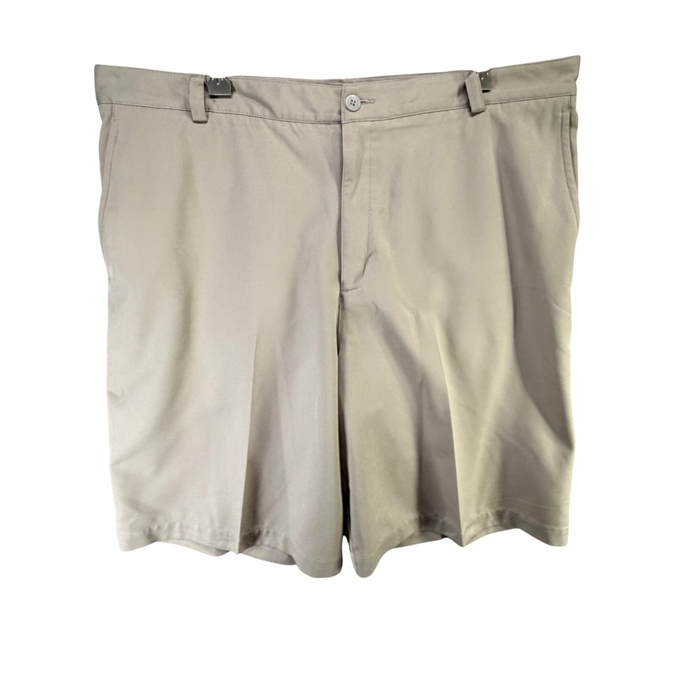 Nike Golf Shorts Mens 38 Beige Flat Front Performance Athletic Preppy Travel